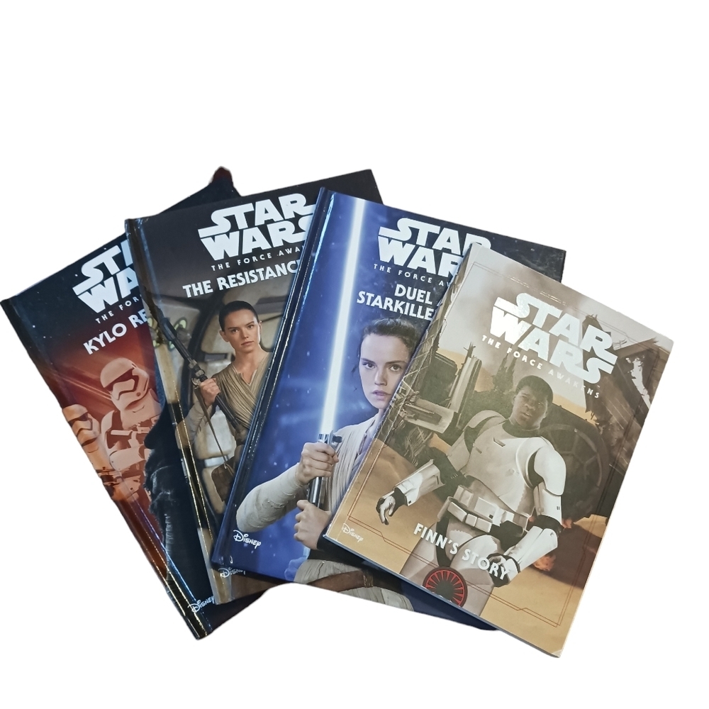 Bundle of 4 Star Wars Books Hardcover Soft Cover Movie Kids Reading Homeschool